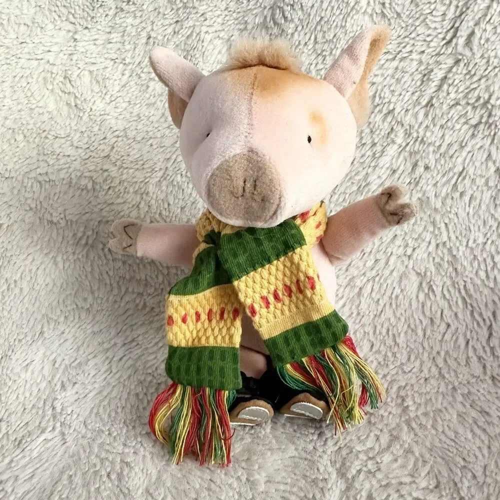 If You Give A Pig A Pancake Pink Pig Plush Striped Scarf Tap Shoes 6